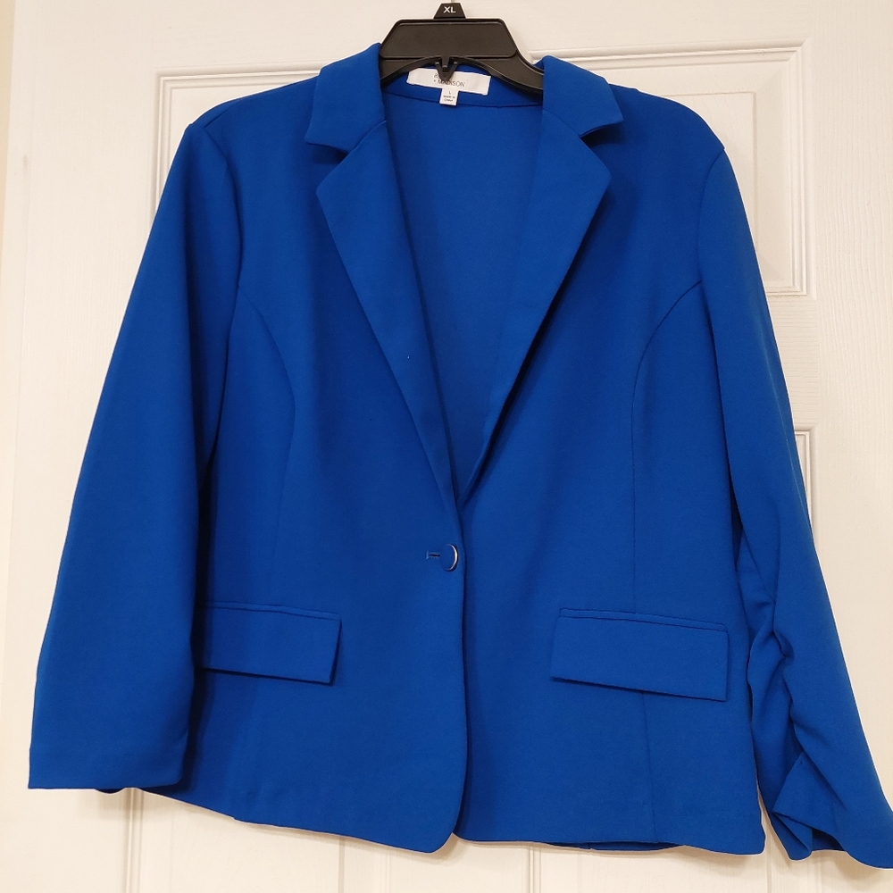 Womens 89th Madison Royal Blue single button blazer